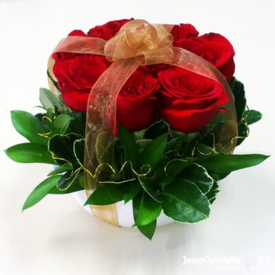 Rosas en base de cerámica