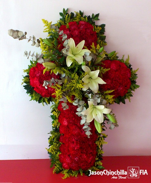 Corona floral funebre