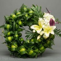 Corona funebre redonda