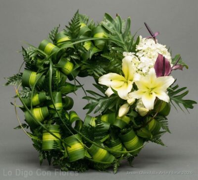 Corona funebre redonda