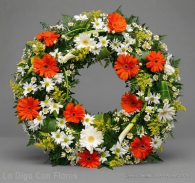 corona funebre redonda