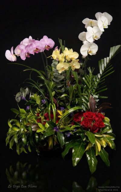 Arreglo con Orquídeas