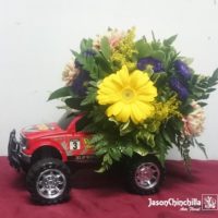 Carro con flores