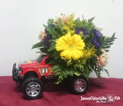 Carro con flores