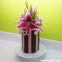 Pastel con flores