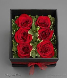 Caja con rosas