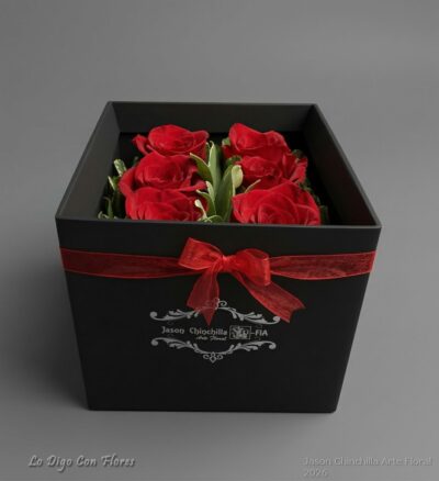 Caja con rosas