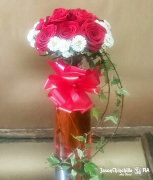 Florero con rosas