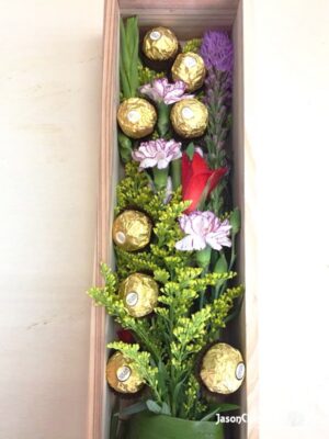 Caja con flores