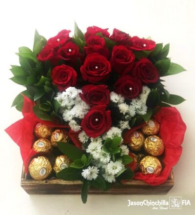 rosas y chocolates