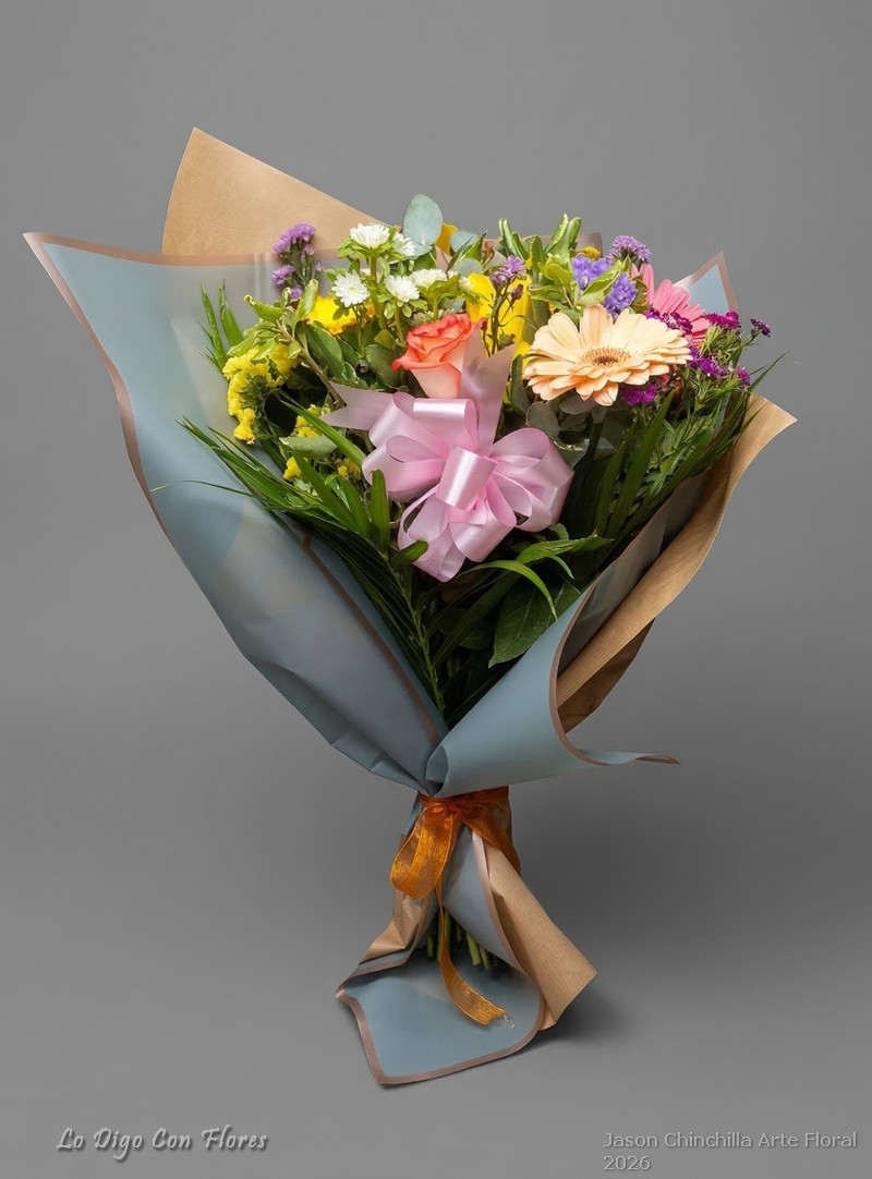 ramo de flores variadas para entrega a domicilio