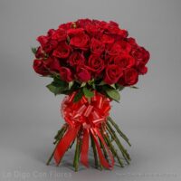 rosas rojas en ramo servicio express