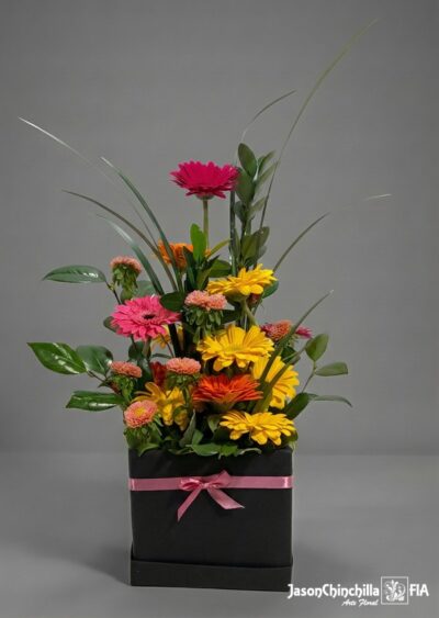 Gerberas en caja