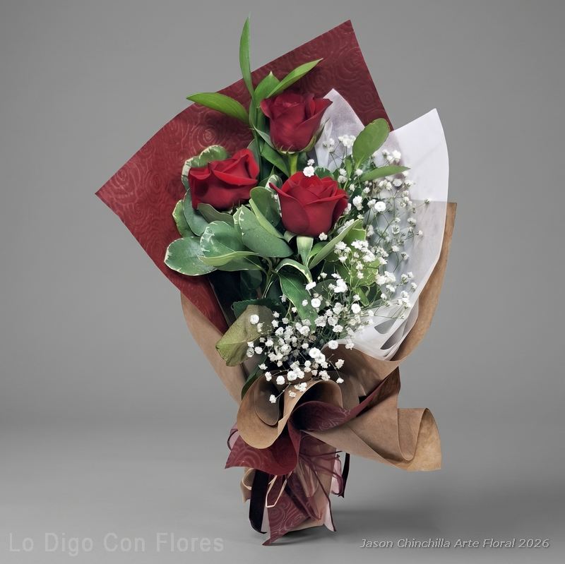 ramo de rosas rojas