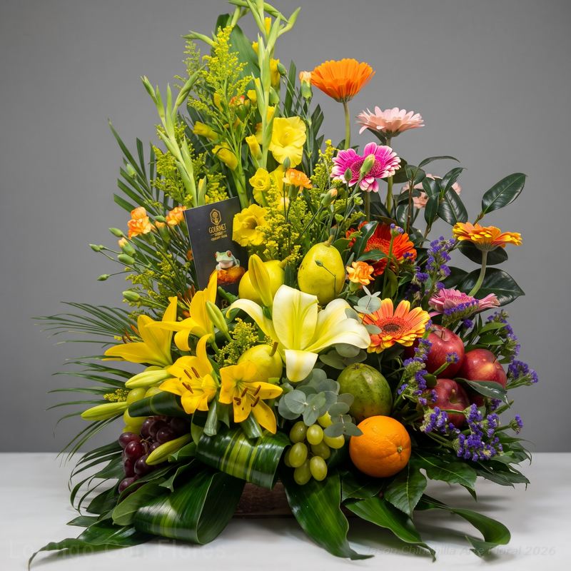 Diseño con frutas y flores en desamparados