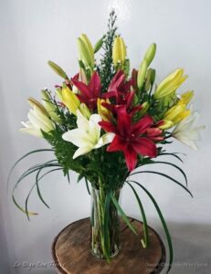 Florero con lirios