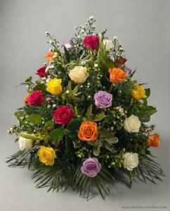 Canasta de rosas