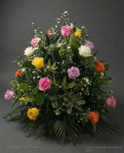 Canasta de rosas