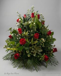 Canasta de rosas