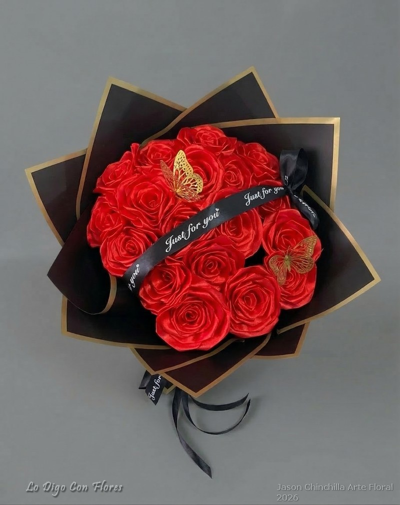 Rosas eternas en ramo