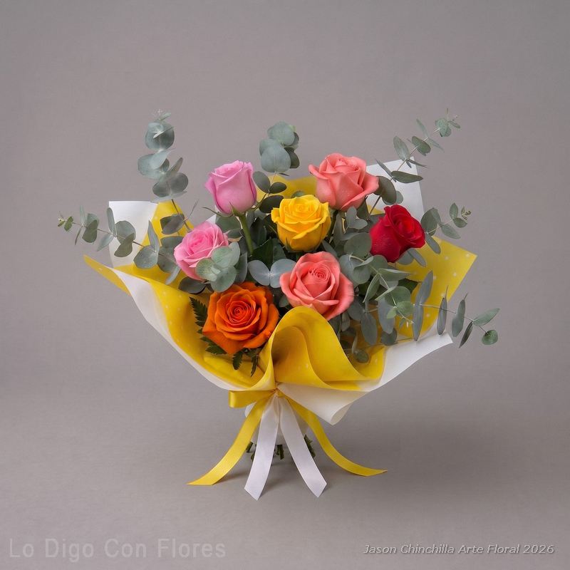 Ramo de rosas papel coreano