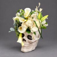 flores para halloween diseño floral calavera
