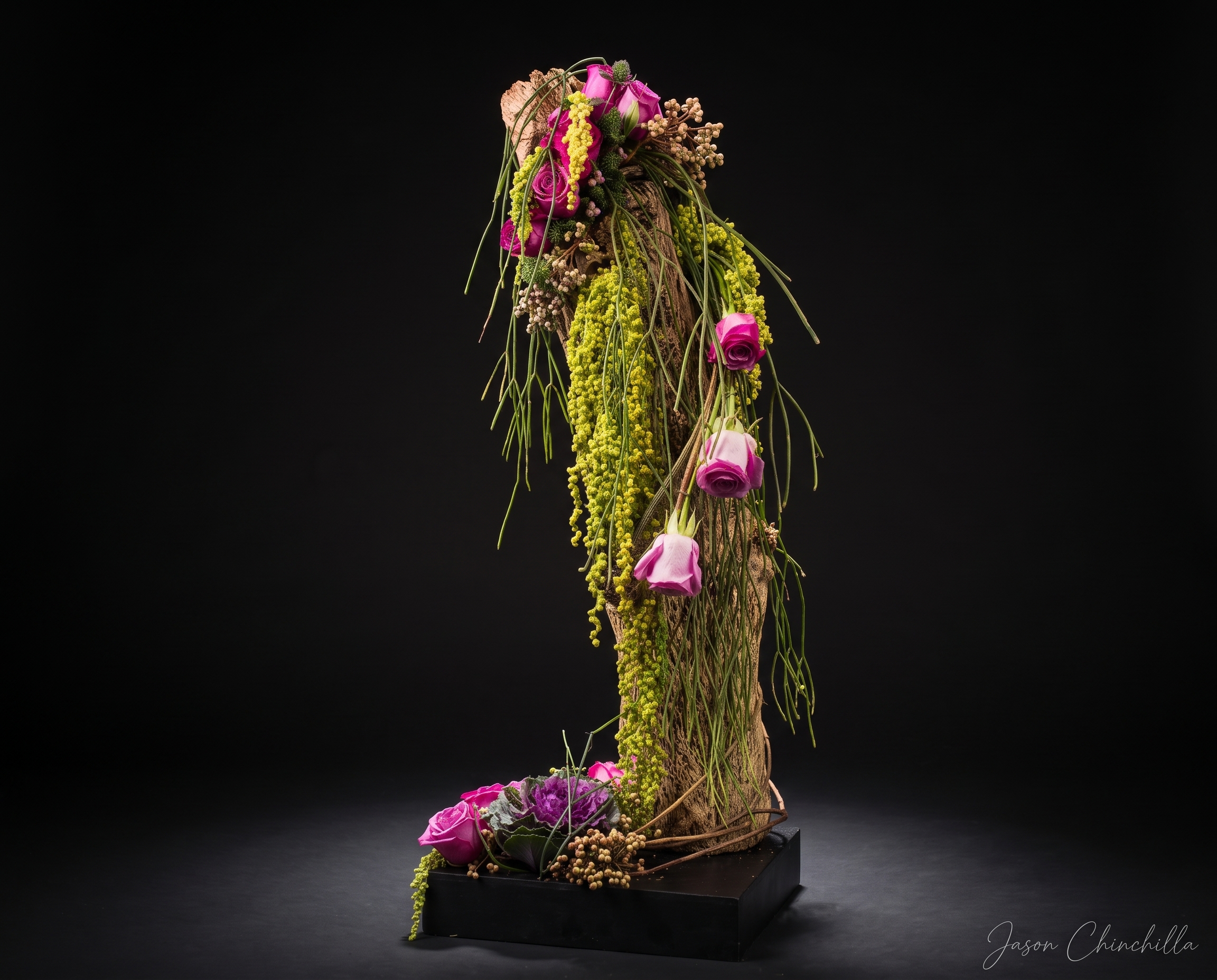 Composición floral artística